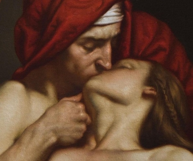 ARTE CONTEMPORANEA IL BACIO TRA DANTE E BEATRICE Lo Strappo Online